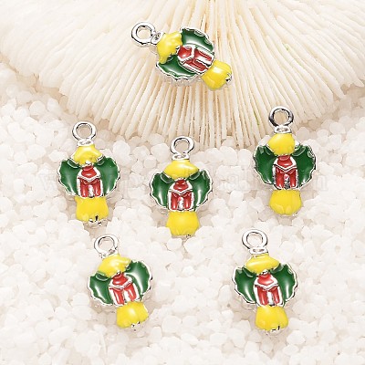 Рождественские украшения сплава эмали подвески ENAM-K037-PJ019-07P-1