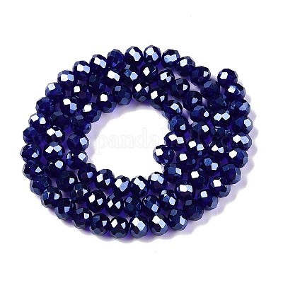 Стеклянные бусины с гальваническим покрытием  EGLA-A044-T6mm-A06-1