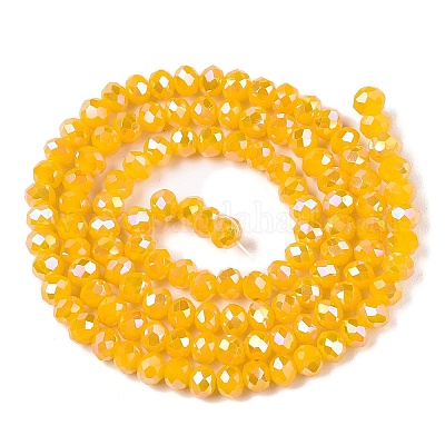 Стеклянные бусины с гальваническим покрытием  EGLA-A044-P4mm-B29-1