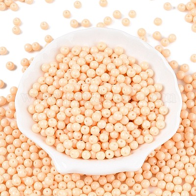 Непрозрачная выпечка окрашены стеклянные бусины DGLA-T004-02D-1