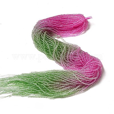 Прозрачный градиент цвета стеклянные бусины пряди GLAA-H021-01B-01-1