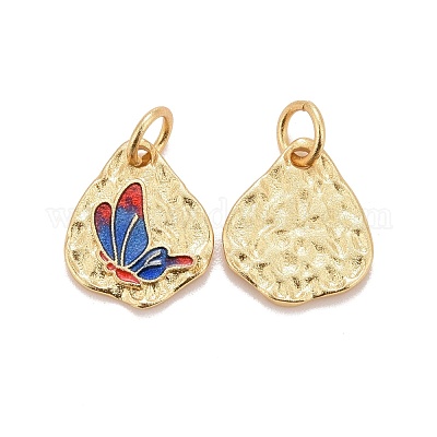 Подвески из латуни с покрытием из эмали KK-I689-15G-1