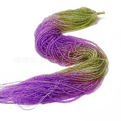 Прозрачный градиент цвета стеклянные бусины пряди GLAA-H021-01B-03-1