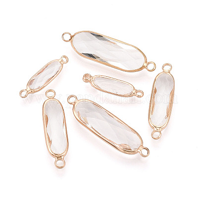 Латунь со стеклянными звеньями/соединительными подвесками GLAA-T027-13-1