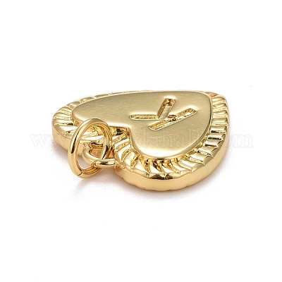 Подвески из латуни с покрытием из настоящего 18-каратного золота KK-E260-01G-K-1