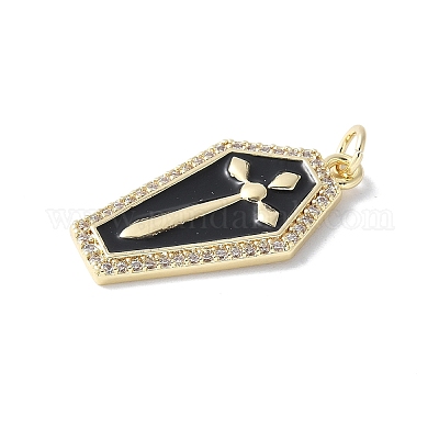 Латунные микро проложить кубического циркония подвески KK-F892-04G-01A-1