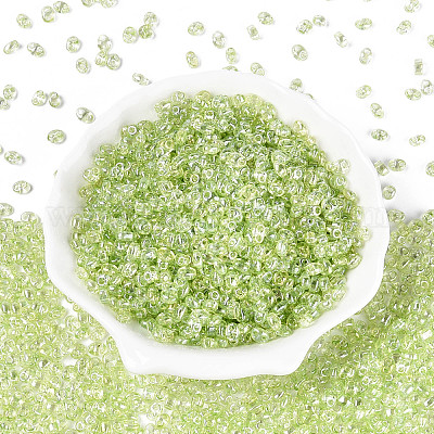 Прозрачные цвета блеск стеклянный бисер SEED-N008-09E-1