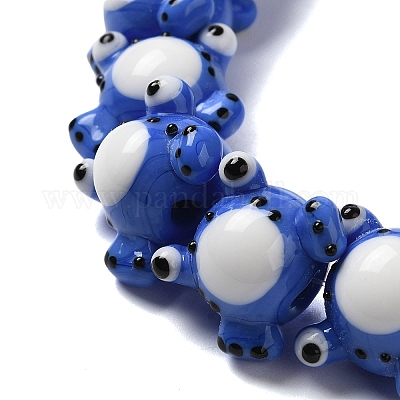 Бусы лэмпворк ручной работы LAMP-Z010-02G-1