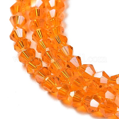 Прозрачные стеклянные бусины гальваническим пряди EGLA-A039-T6mm-B23-1