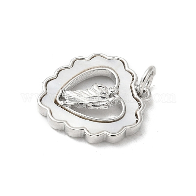 Латунные подвески из натуральной белой ракушки в стиле религии KK-S522-23P-B-1