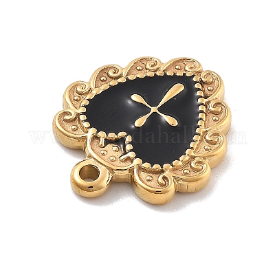 Подвески из нержавеющей стали 304 с эмалью STAS-M092-12G-01-1