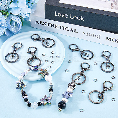 Сплава брелок застежки FIND-SP0002-83B-1