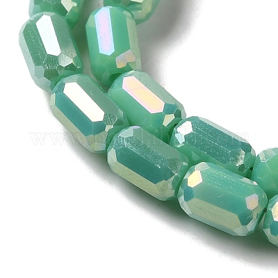 Стеклянные бусины с гальваническим покрытием  EGLA-D031-01-14-1