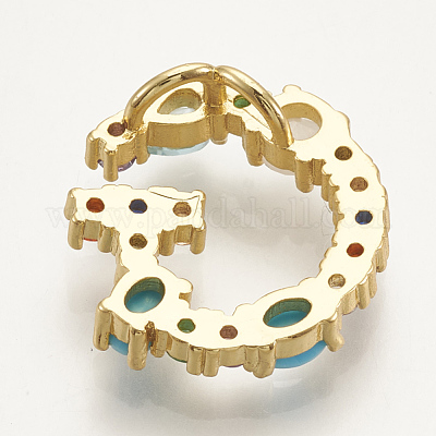 Латунные микро проложить кубического циркония подвески ZIRC-S061-64G-1