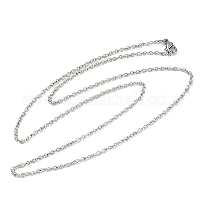 Не тускнеющая цепочка из нержавеющей стали 304 для ожерелья STAS-E052-61P-55cm-1