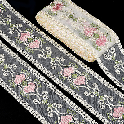 15 ярд полиэстеровой сетчатой ленты для вышивки цветов SRIB-GA0001-11B-1