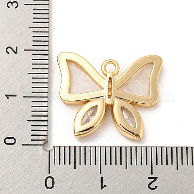 Латунные микро проложить кубического циркония подвески KK-P250-14G-1