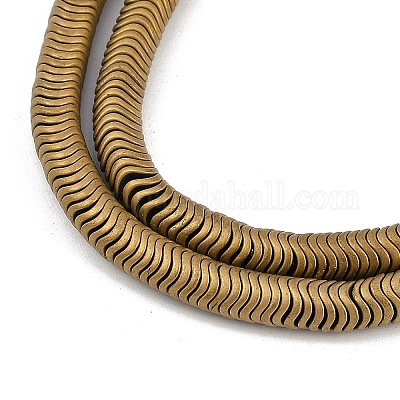 Гальванические нити из синтетических немагнитных гематитовых бусин G-H020-M01-27-1