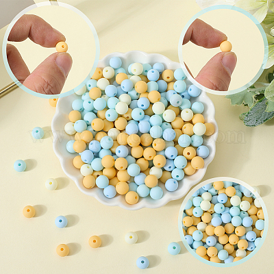 500шт прорезиненные силиконовые акриловые бусины с имитацией силикона&nbsp;OACR-SP0001-33F-1