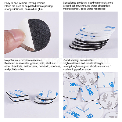 Double Sided Sticky Pads, EVA Foam Adhesive Tape, 100pcs