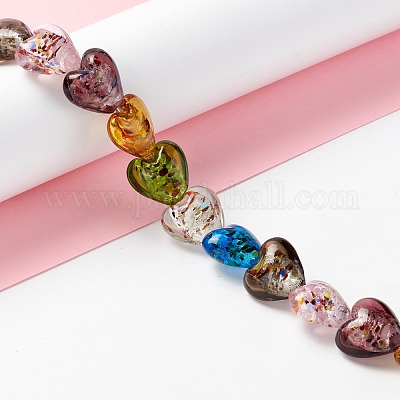 Бусы лэмпворк ручной работы LAMP-D015-09F-1