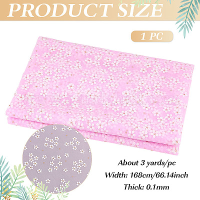 Polyestergewebe mit Blumenmuster&nbsp;DIY-WH0591-147B-1