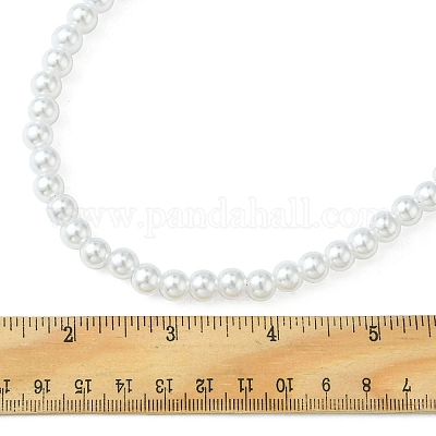 Абс пластик имитация жемчуга круглые бусы кошелек ремни AJEW-FZ00008-1