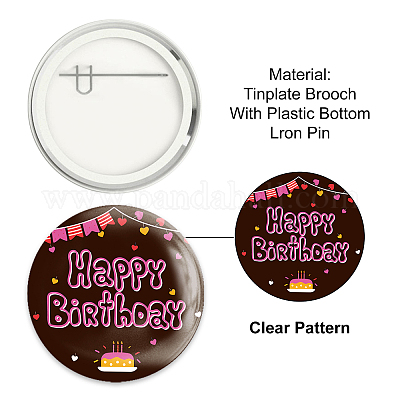 Брошь из белой жести JEWB-WH0012-026-1