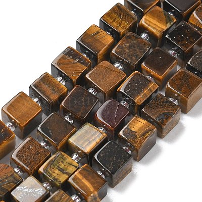 Природных тигровый глаз бисер нитей G-D338-A10-1