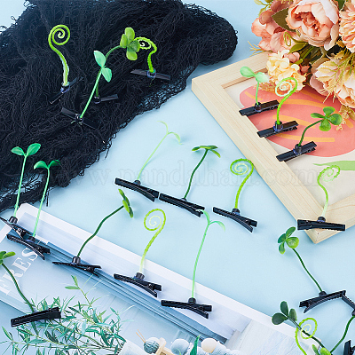 54 шт. 3 заколки для волос из пластиковой кожи аллигатора в виде ростков фасоли&nbsp;PHAR-CP0001-18-1