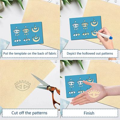 Акриловая серьга ручной работы шаблон DIY-WH0359-016-1