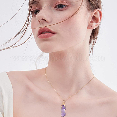 32 шт. подвески из натурального аметиста 2 цветов PALLOY-HY0001-05-1