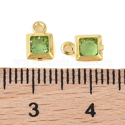 Стеклянные подвески из латуни с покрытием стойки KK-S385-02G-04-1