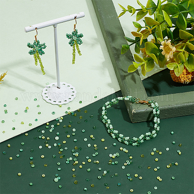 Смешанные 12/0 круглые стеклянные бусины&nbsp;SEED-PH0006-2mm-01-1