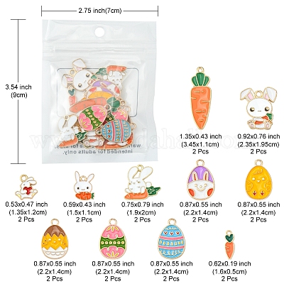 22шт 11 стиля подвески из сплава с эмалью ENAM-FS0001-43-1