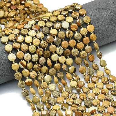 Естественного изображения яшмы бисер нитей G-C116-A67-02-1