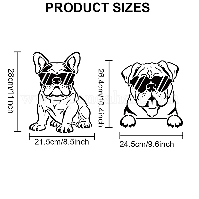 Stencil Per Pittura A Muro Con 9 Razze Di Cani - Set Da 20x20 Cm In PET Riutilizzabile - Include Pennello, Ideale Per Decorazioni Su Legno, Tessuto E Pareti