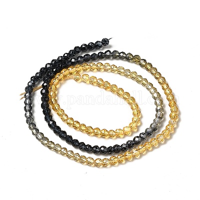 Прозрачный градиент цвета стеклянные бусины пряди X-GLAA-H021-01B-07-1