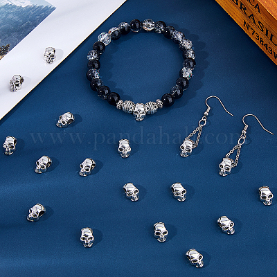 80 шт. европейские бусины из сплава в тибетском стиле FIND-DC0006-09B-1