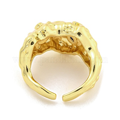 Латунные кольца-манжеты с микро-паве RJEW-L113-014G-1