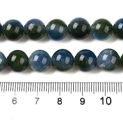 Окрашенные природные белый нефрит бисер пряди G-T138-10mm-210-2-1