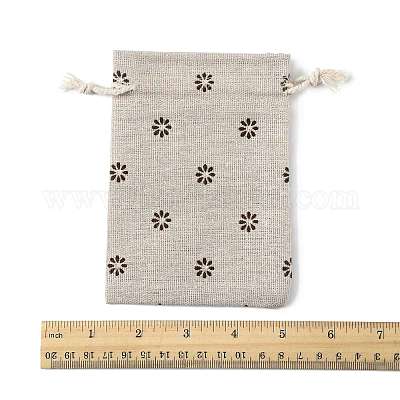 24 шт. 6 цвета поликоттон (полиэстер хлопок) упаковочные мешочки сумки с завязками ABAG-FS0001-12-1