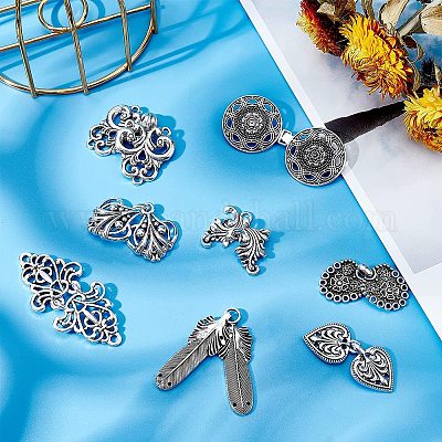 Wholesale PandaHall 24 pairs Cardigan Clips 3 Style Cape or Cloak Clasp  Fasteners Gold Silver Cape Fasteners Flower Butterfly Chinese Knot Shawl  Clips for Women Sweater Scarf Dress Shirt Collar Shawl 