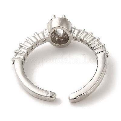 Кольца-манжеты из латуни с микропаве из кубического циркония RJEW-H228-10P-1