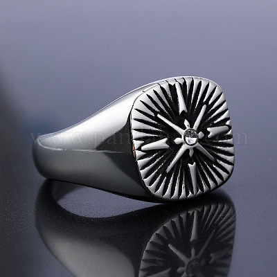 Кольца из нержавеющей стали 316 с кубическим цирконием для мужчин FS-WGEFB28-05-1