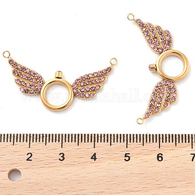 Подвески из нержавеющей стали 304 со стразами STAS-Q340-08G-1