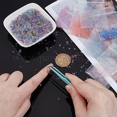 120 г двухцветных стеклянных бусин GLAA-OC0001-52-1