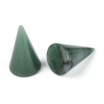 Стенды для колец с натуральным зеленым авантюрином G-T144-06F-1