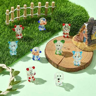 12шт 6 стиля светящиеся бусины ручной работы лэмпворк LAMP-SZ0001-38-1