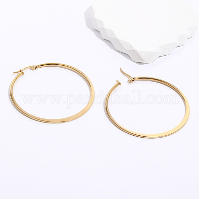 Стильные серьги-кольца из нержавеющей стали 201 ZZ8707-1